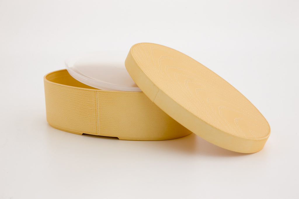 Oval Wood grain Bento Box
