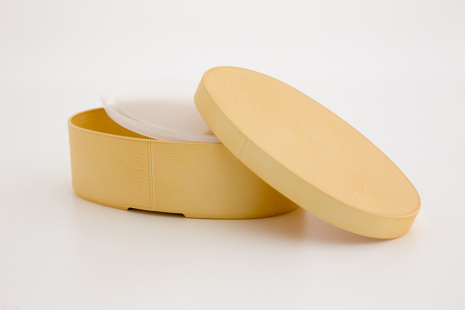 Oval Wood grain Bento Box