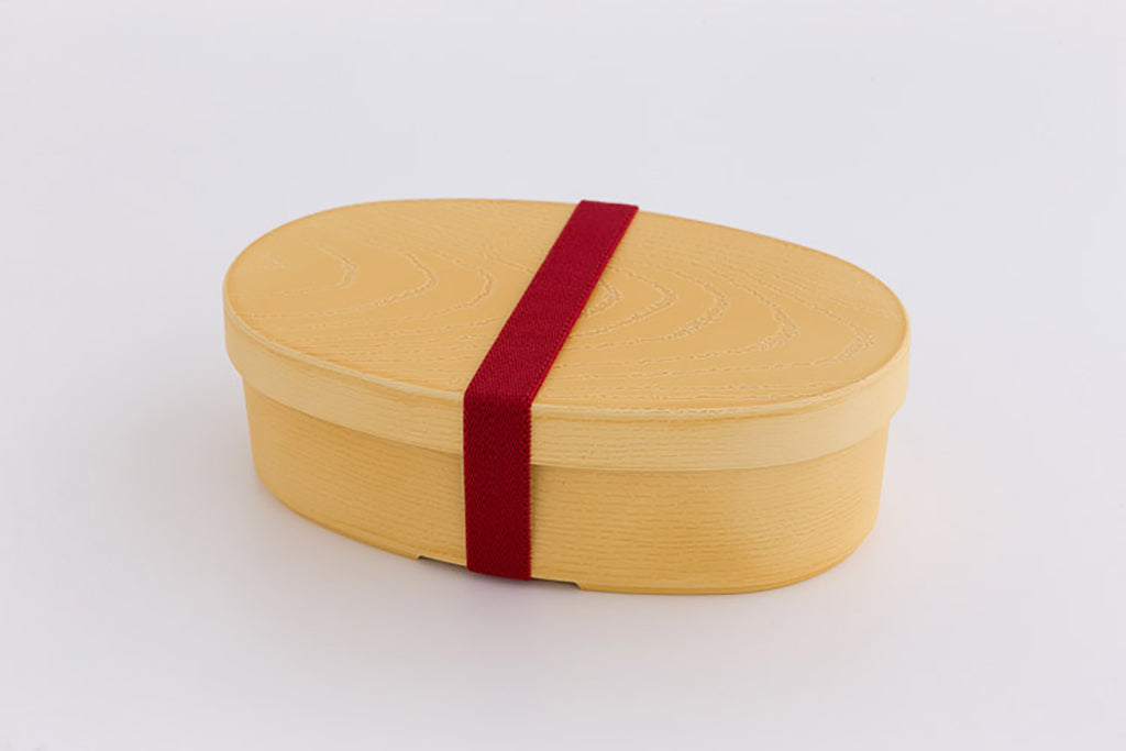 Oval Wood grain Bento Box