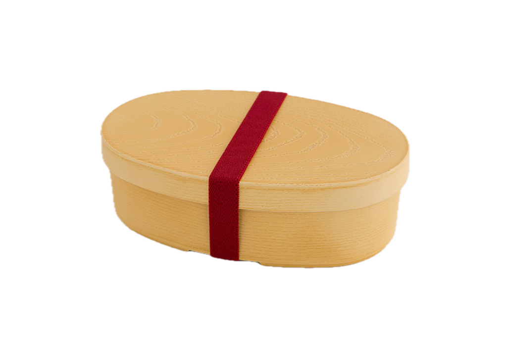 Oval Wood grain Bento Box