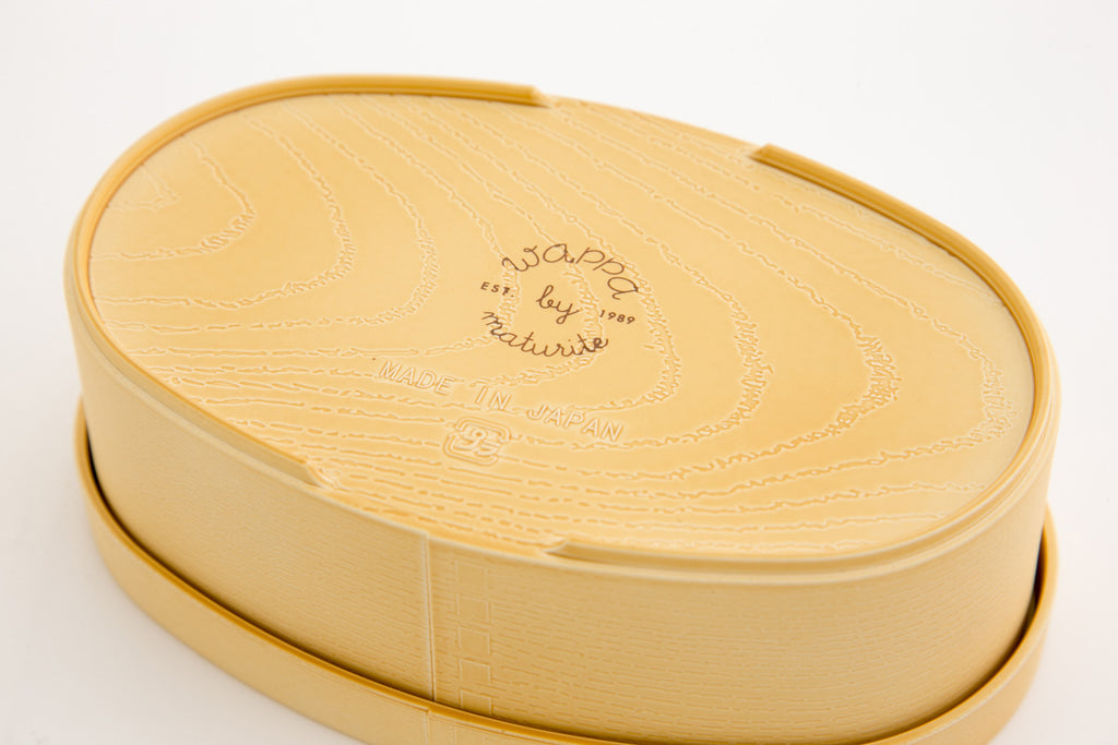 Oval Wood grain Bento Box