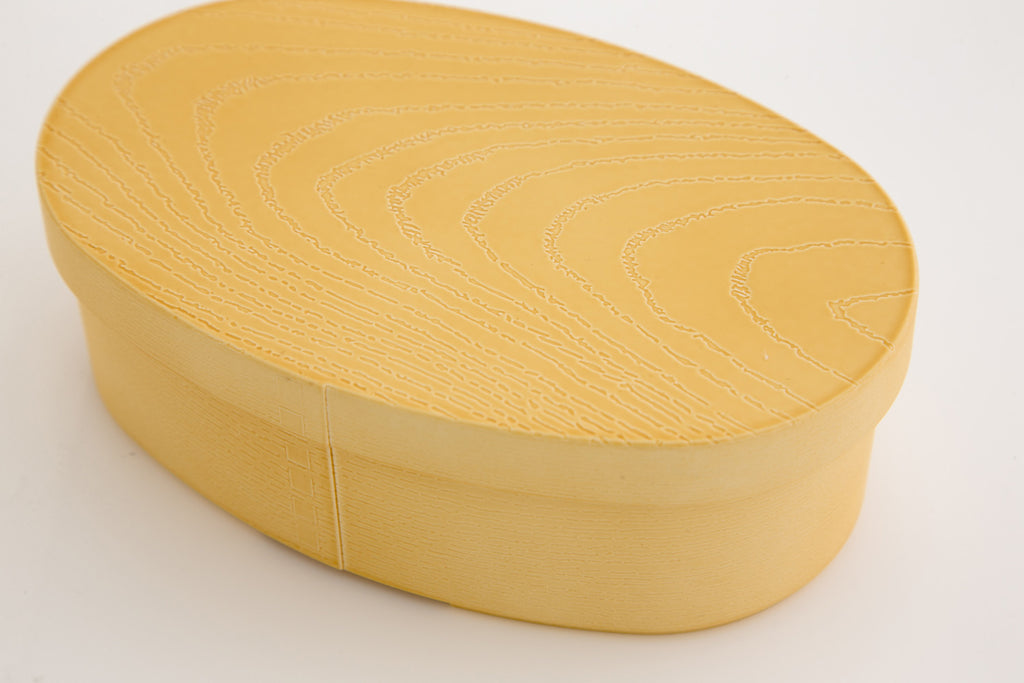 Oval Wood grain Bento Box